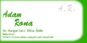 adam rona business card